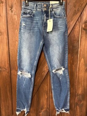 Kancan high rise slim straight jeans